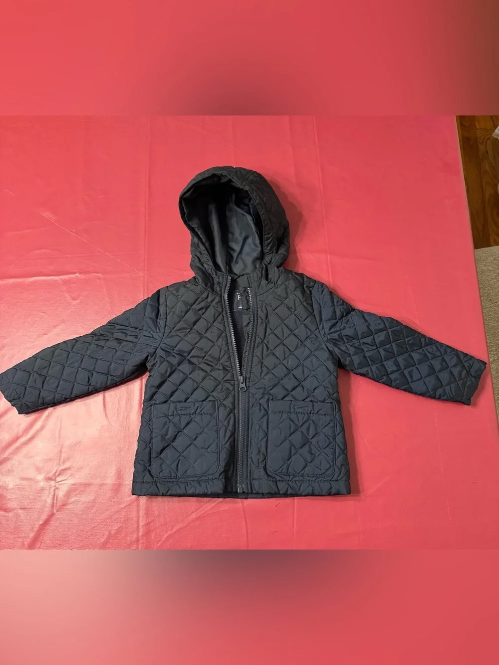 The Children’s Place 3T Navy Blue Quilted Hooded Jacket